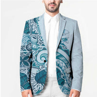 Aloha Hawaii Tapa Blazer Cool Turquoise Hawaiian Ipu LT7 - Polynesian Pride