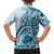 Aloha Hawaii Tapa Family Matching Off Shoulder Maxi Dress and Hawaiian Shirt Cool Turquoise Hawaiian Ipu - Polynesian Pride