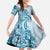 Aloha Hawaii Tapa Family Matching Tank Maxi Dress and Hawaiian Shirt Cool Turquoise Hawaiian Ipu - Polynesian Pride