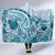 Aloha Hawaii Tapa Hooded Blanket Cool Turquoise Hawaiian Ipu - Polynesian Pride