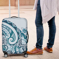 Aloha Hawaii Tapa Luggage Cover Cool Turquoise Hawaiian Ipu - Polynesian Pride
