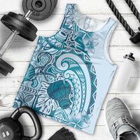 Aloha Hawaii Tapa Men Tank Top Cool Turquoise Hawaiian Ipu - Polynesian Pride