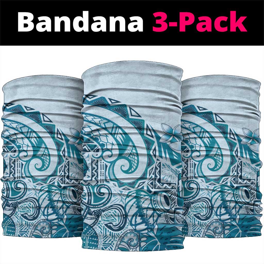 Aloha Hawaii Tapa Neck Gaiter Cool Turquoise Hawaiian Ipu - Polynesian Pride