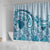 Aloha Hawaii Tapa Shower Curtain Cool Turquoise Hawaiian Ipu - Polynesian Pride