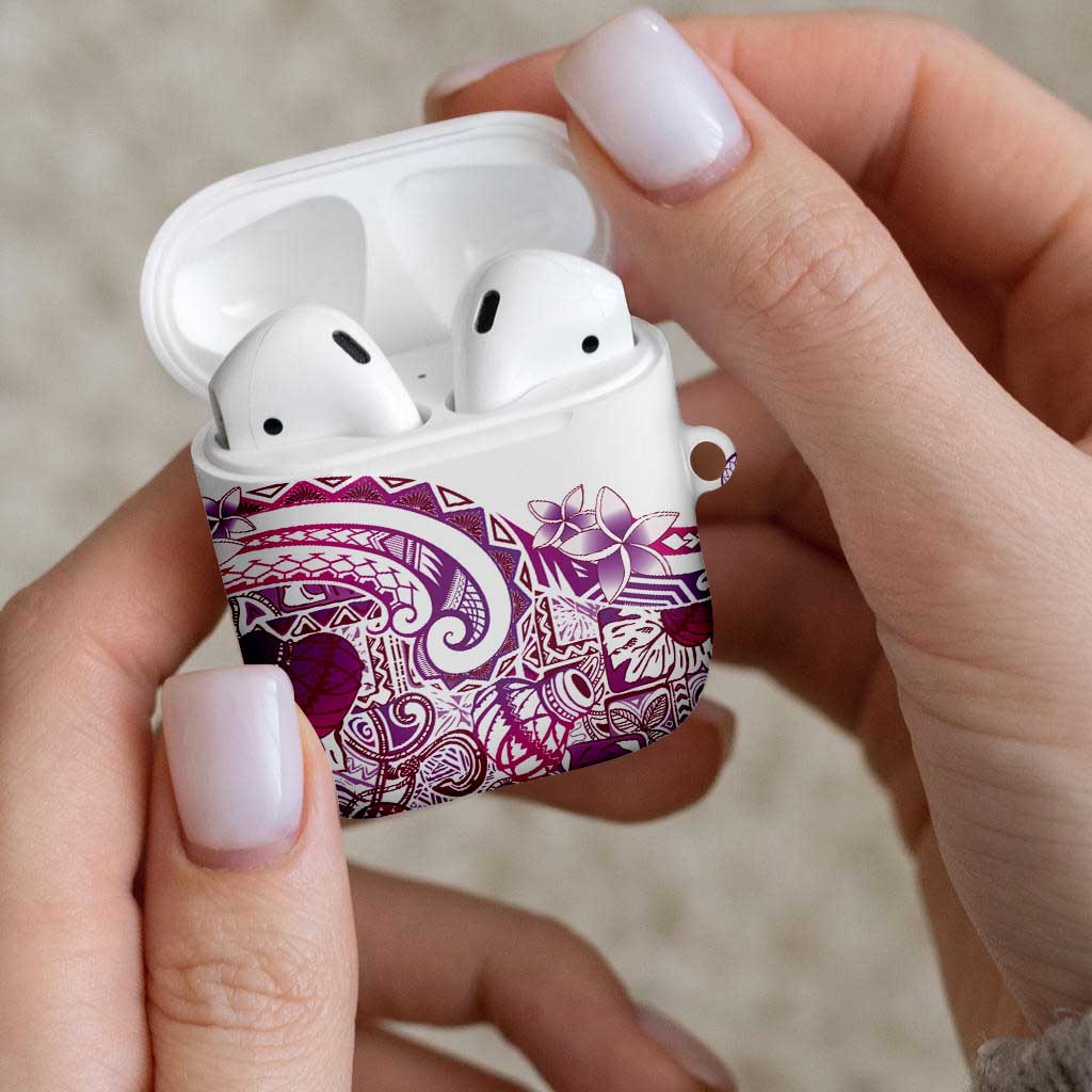 Aloha Hawaii Tapa AirPods Case Vibrant Fuchsia Hawaiian Ipu - Polynesian Pride