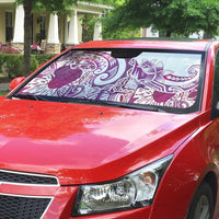 Aloha Hawaii Tapa Auto Sun Shade Vibrant Fuchsia Hawaiian Ipu - Polynesian Pride