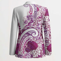 Aloha Hawaii Tapa Blazer Vibrant Fuchsia Hawaiian Ipu LT7 - Polynesian Pride