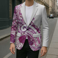 Aloha Hawaii Tapa Blazer Vibrant Fuchsia Hawaiian Ipu LT7 - Polynesian Pride