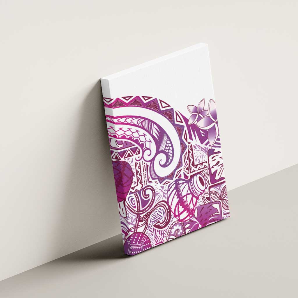 Aloha Hawaii Tapa Canvas Wall Art Vibrant Fuchsia Hawaiian Ipu - Polynesian Pride