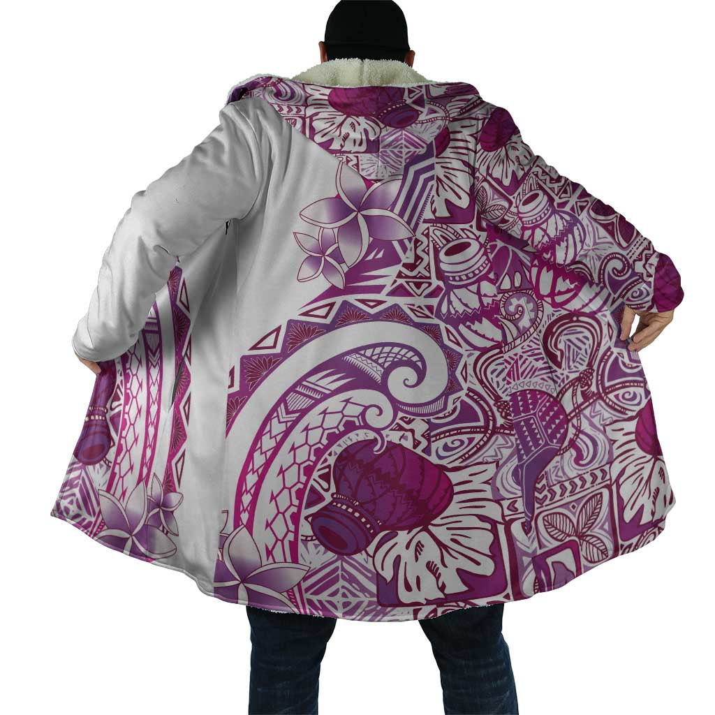 Aloha Hawaii Tapa Cloak Vibrant Fuchsia Hawaiian Ipu - Polynesian Pride