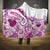 Aloha Hawaii Tapa Hooded Blanket Vibrant Fuchsia Hawaiian Ipu - Polynesian Pride