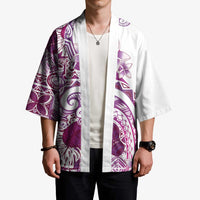 Aloha Hawaii Tapa Kimono Vibrant Fuchsia Hawaiian Ipu - Polynesian Pride