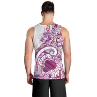 Aloha Hawaii Tapa Men Tank Top Vibrant Fuchsia Hawaiian Ipu - Polynesian Pride