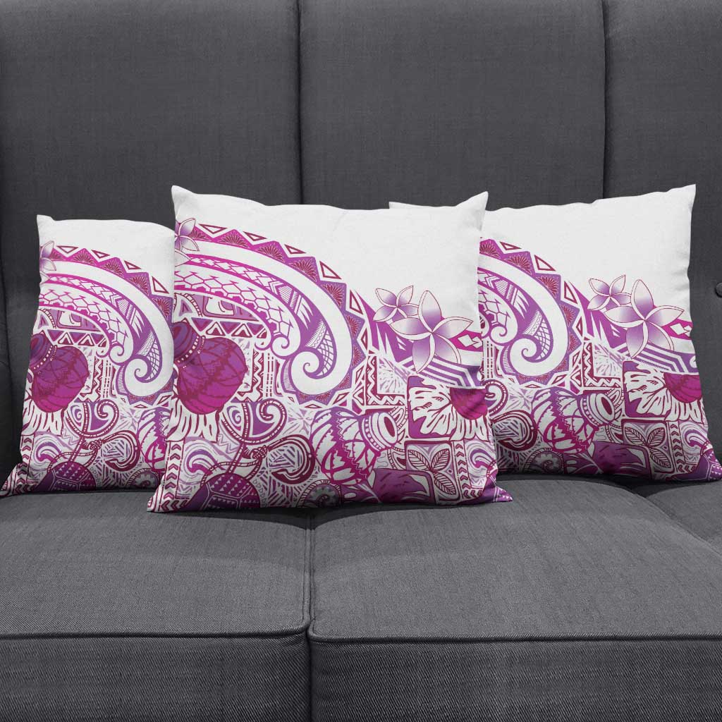 Aloha Hawaii Tapa Pillow Cover Vibrant Fuchsia Hawaiian Ipu - Polynesian Pride