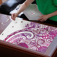 Aloha Hawaii Tapa Puzzle Vibrant Fuchsia Hawaiian Ipu LT7 - Polynesian Pride