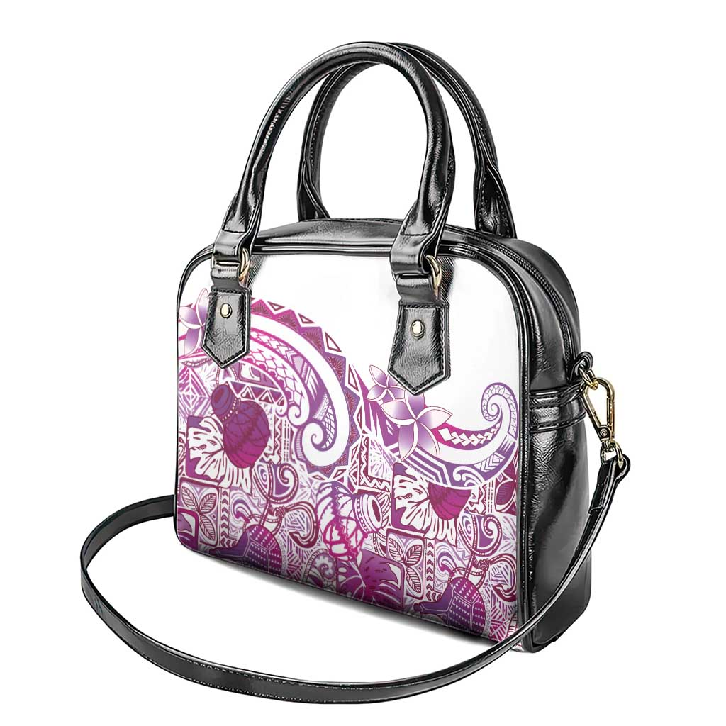 Aloha Hawaii Tapa Shoulder Handbag Vibrant Fuchsia Hawaiian Ipu - Polynesian Pride