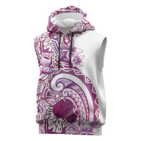 Aloha Hawaii Tapa Sleeveless Hoodie Vibrant Fuchsia Hawaiian Ipu LT7 Fuchsia - Polynesian Pride