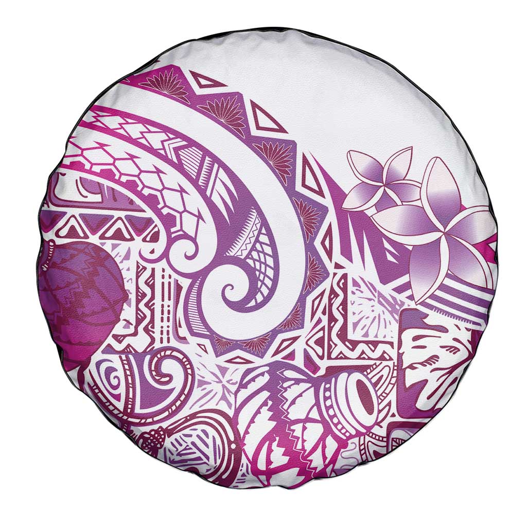Aloha Hawaii Tapa Spare Tire Cover Vibrant Fuchsia Hawaiian Ipu - Polynesian Pride