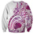 Aloha Hawaii Tapa Sweatshirt Vibrant Fuchsia Hawaiian Ipu - Polynesian Pride