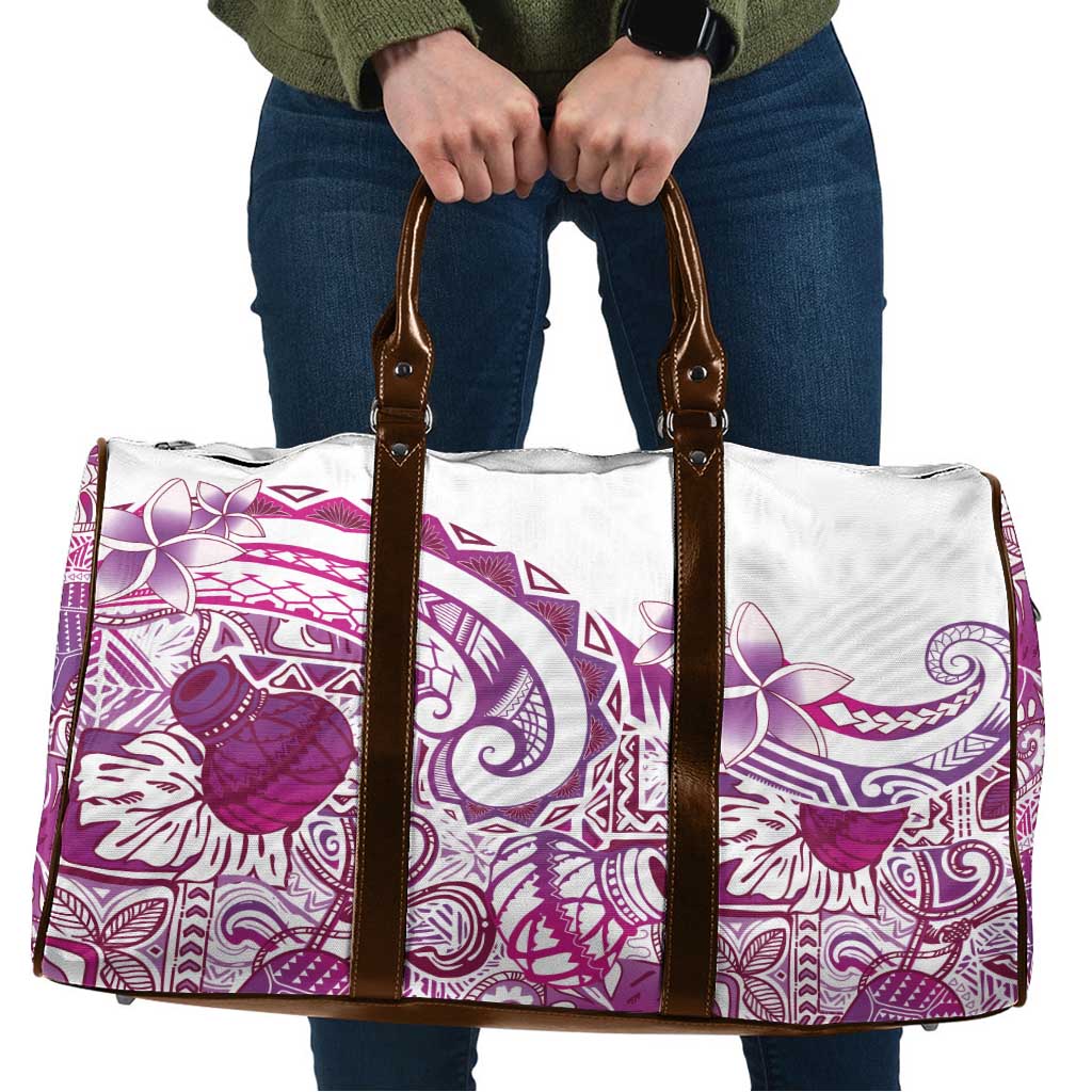 Aloha Hawaii Tapa Travel Bag Vibrant Fuchsia Hawaiian Ipu LT7 Fuchsia - Polynesian Pride