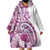 Aloha Hawaii Tapa Wearable Blanket Hoodie Vibrant Fuchsia Hawaiian Ipu - Polynesian Pride