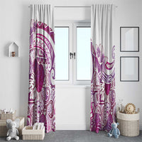 Aloha Hawaii Tapa Window Curtain Vibrant Fuchsia Hawaiian Ipu - Polynesian Pride