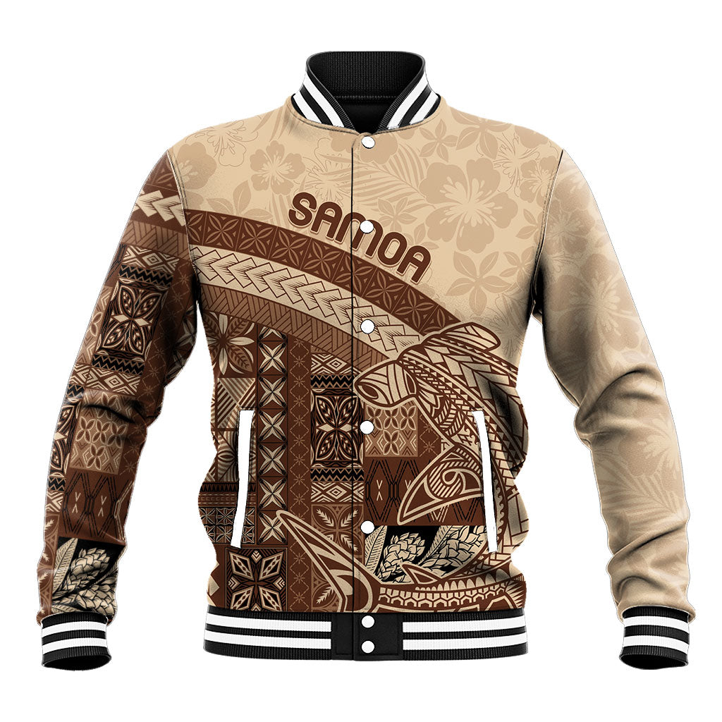 Samoa Mamanu Siapo Mocha Baseball Jacket Tatau Malie