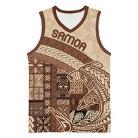 Samoa Mamanu Siapo Mocha Basketball Jersey Tatau Malie