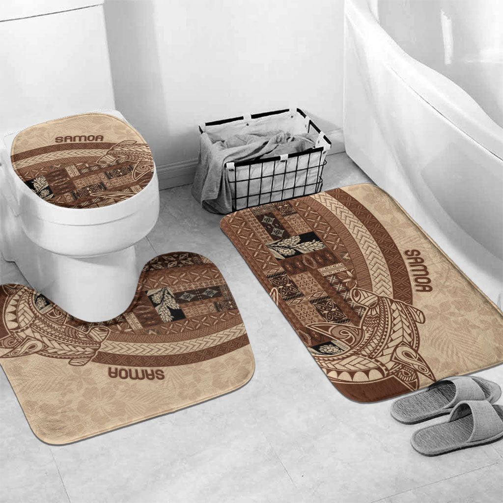 Samoa Mamanu Siapo Mocha Bathroom Set Tatau Malie