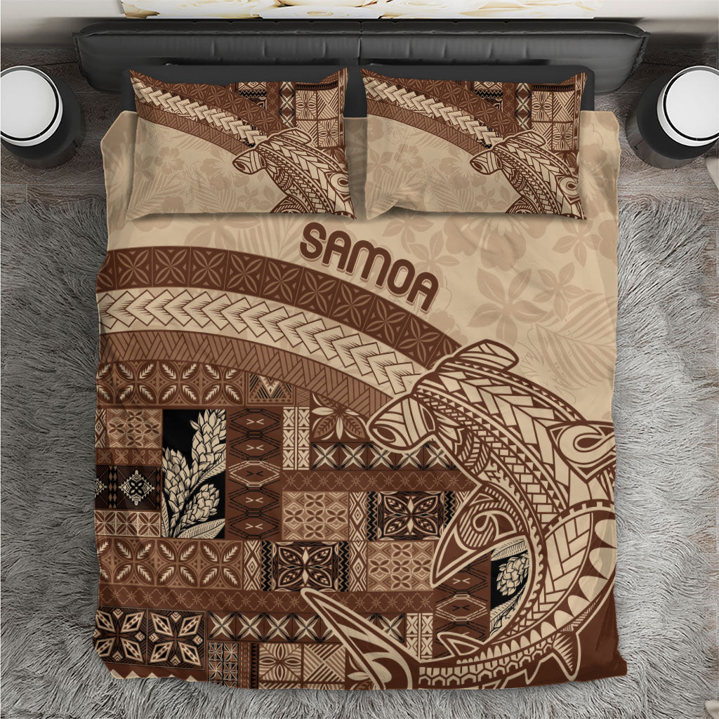Samoa Mamanu Siapo Mocha Bedding Set Tatau Malie