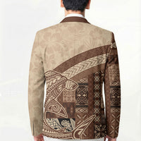 Samoa Mamanu Siapo Mocha Blazer Tatau Malie