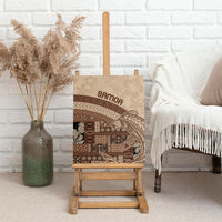 Samoa Mamanu Siapo Mocha Canvas Wall Art Tatau Malie