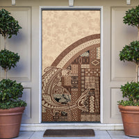 Samoa Mamanu Siapo Mocha Door Cover Tatau Malie