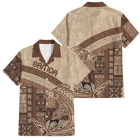Samoa Mamanu Siapo Mocha Family Matching Mermaid Dress and Hawaiian Shirt Tatau Malie