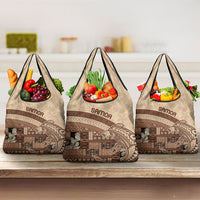 Samoa Mamanu Siapo Mocha Grocery Bag Tatau Malie