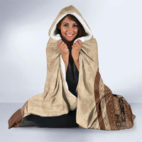 Samoa Mamanu Siapo Mocha Hooded Blanket Tatau Malie