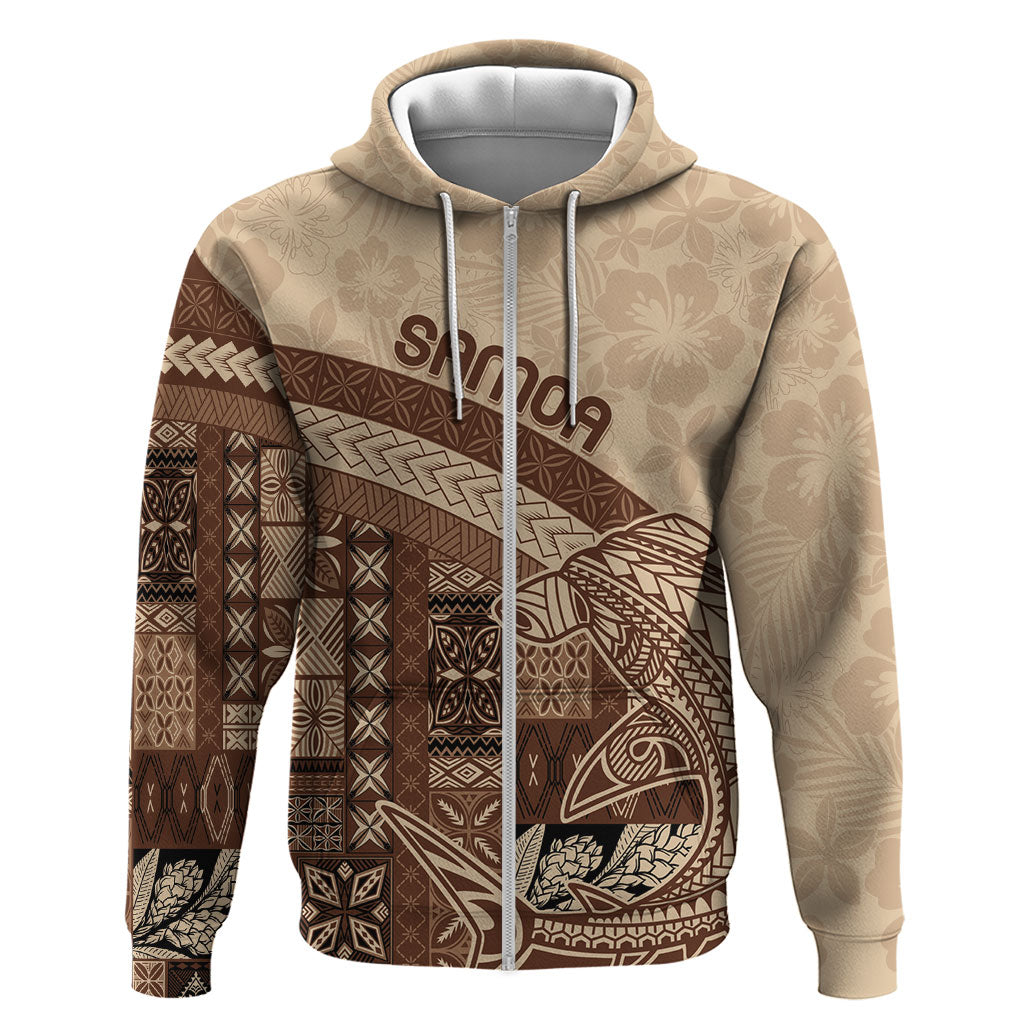 Samoa Mamanu Siapo Mocha Hoodie Tatau Malie
