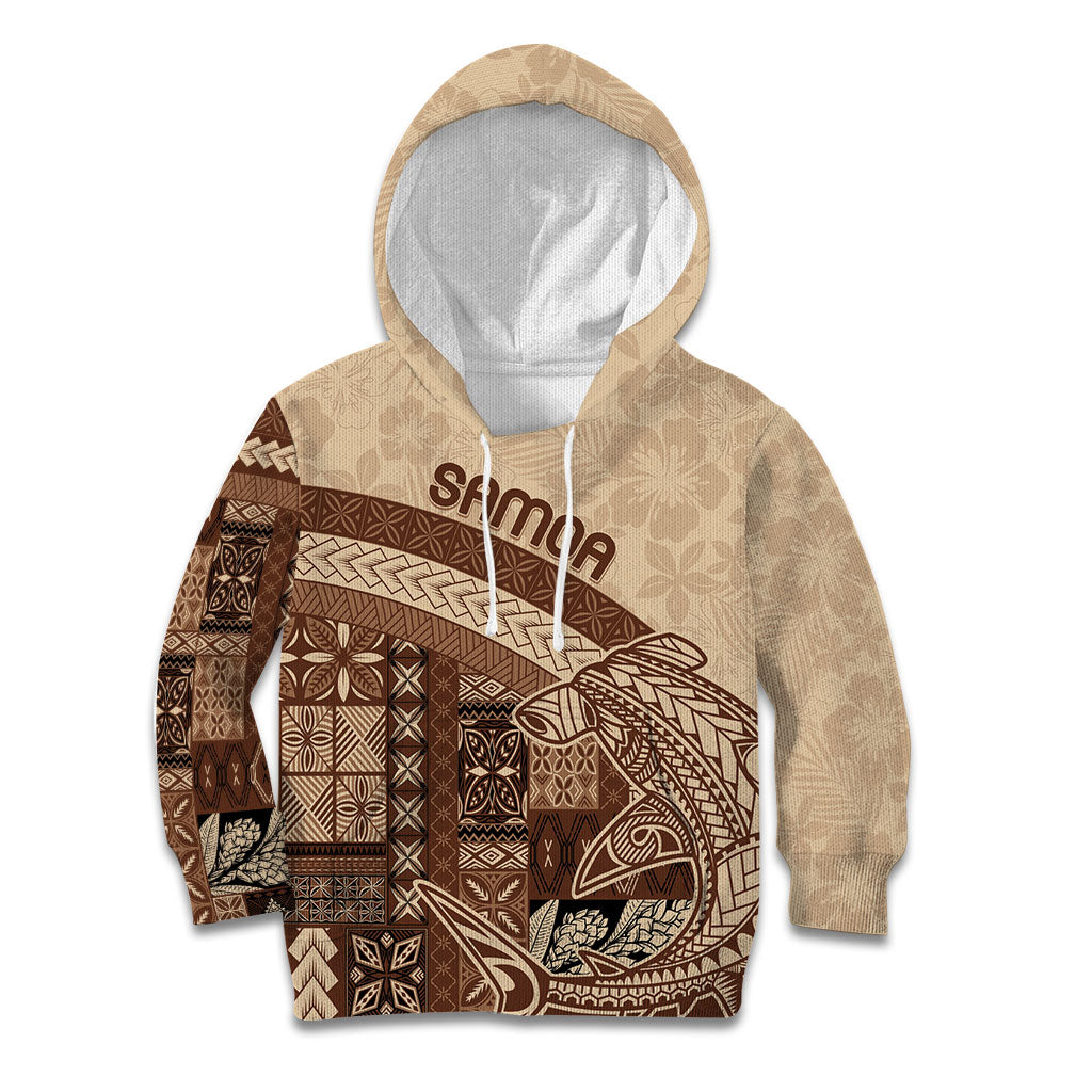 Samoa Mamanu Siapo Mocha Kid Hoodie Tatau Malie