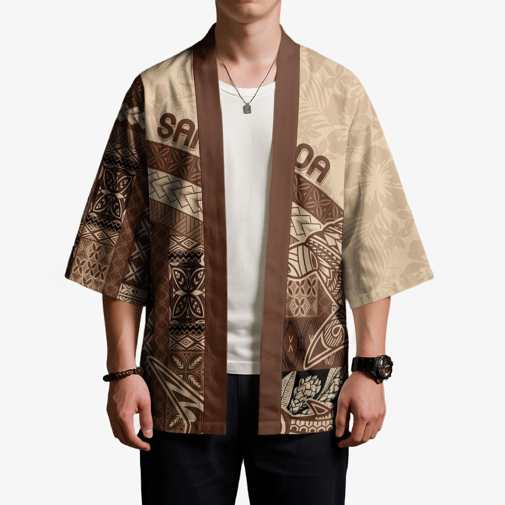 Samoa Mamanu Siapo Mocha Kimono Tatau Malie