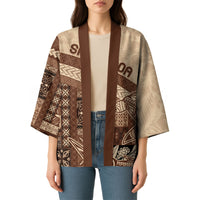 Samoa Mamanu Siapo Mocha Kimono Tatau Malie
