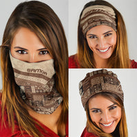 Samoa Mamanu Siapo Mocha Neck Gaiter Tatau Malie