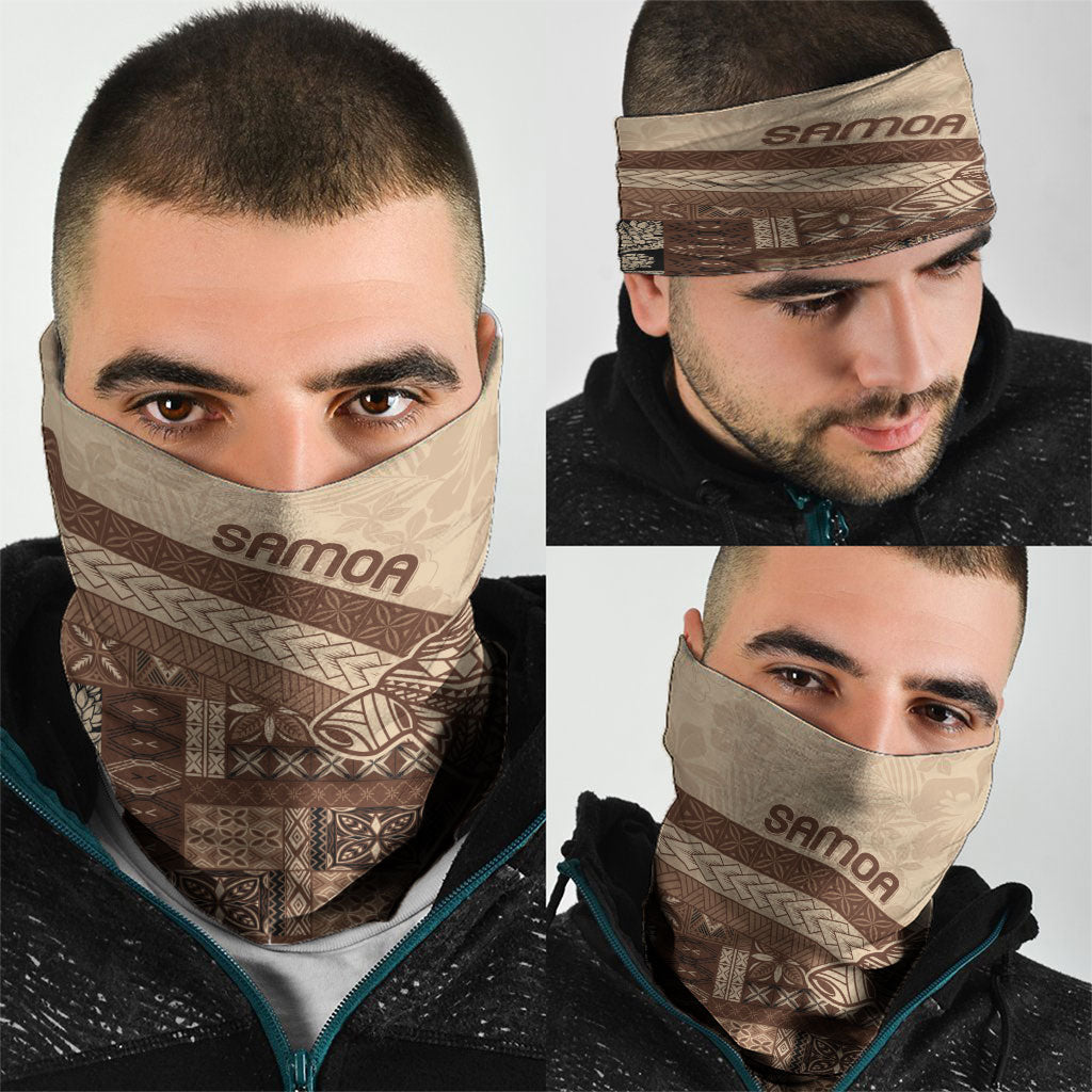 Samoa Mamanu Siapo Mocha Neck Gaiter Tatau Malie