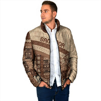 Samoa Mamanu Siapo Mocha Padded Jacket Tatau Malie