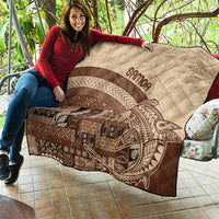 Samoa Mamanu Siapo Mocha Quilt Tatau Malie