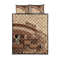 Samoa Mamanu Siapo Mocha Quilt Bed Set Tatau Malie