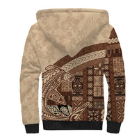 Samoa Mamanu Siapo Mocha Sherpa Hoodie Tatau Malie