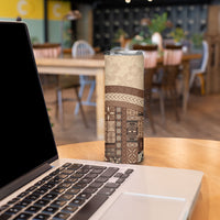 Samoa Mamanu Siapo Mocha Skinny Tumbler Tatau Malie