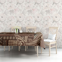 Samoa Mamanu Siapo Mocha Tablecloth Tatau Malie