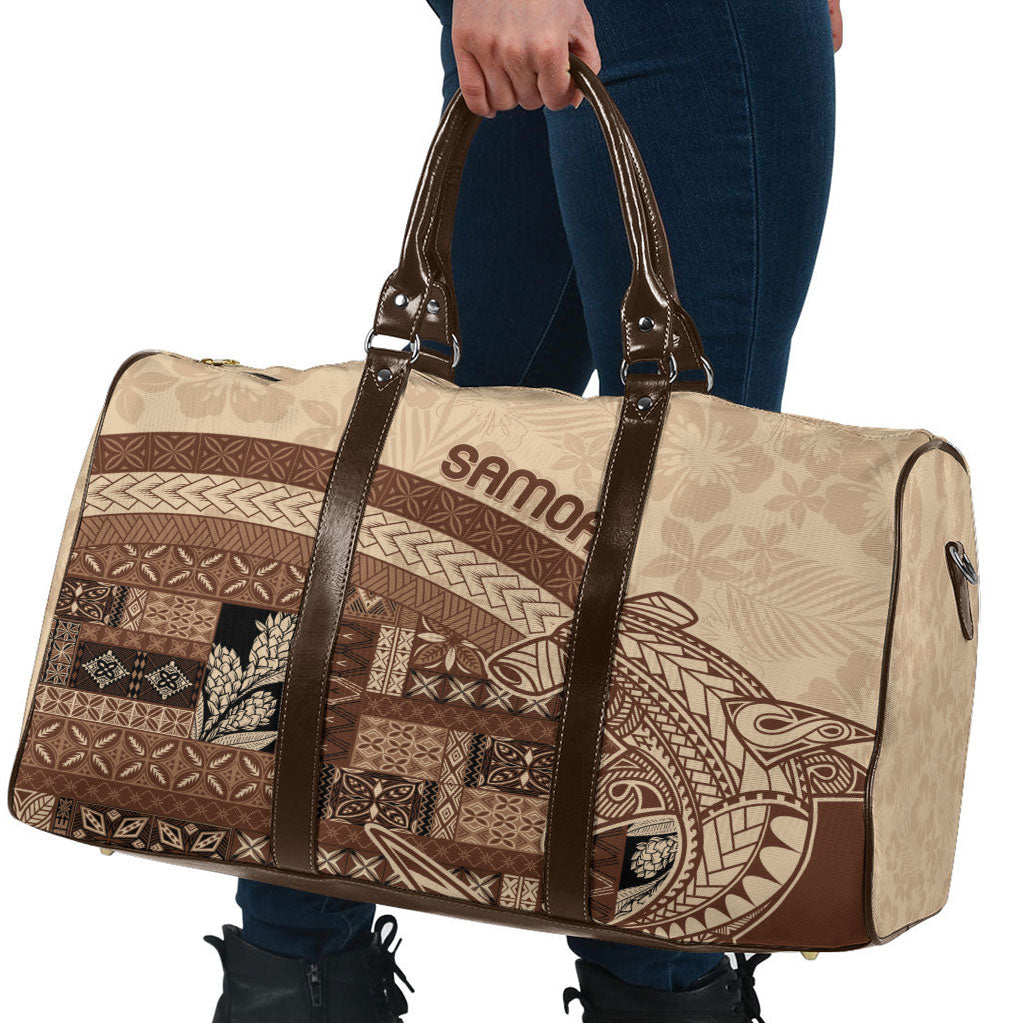 Samoa Mamanu Siapo Mocha Travel Bag Tatau Malie