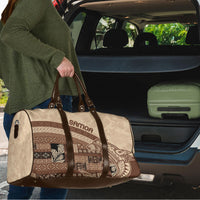 Samoa Mamanu Siapo Mocha Travel Bag Tatau Malie